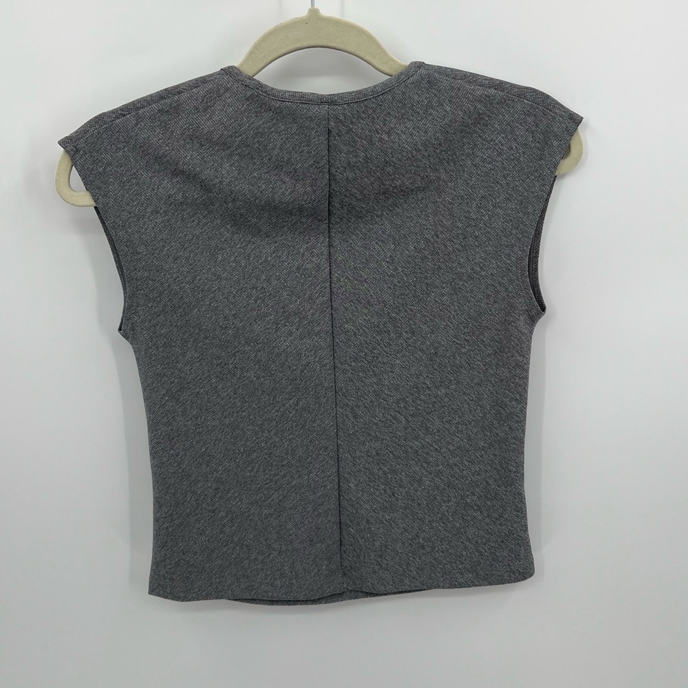 Athleta Bayview faux wrap gray top - Picture 4 of 11